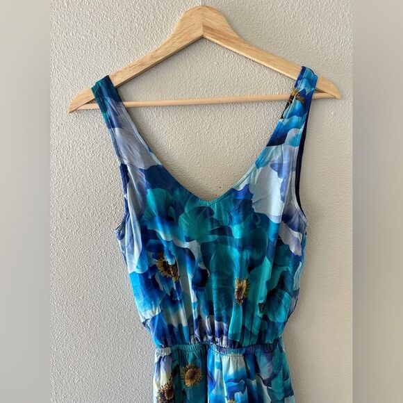 NWT Show Me Your MuMu Kendall Maxi Dress in Blue Magnolia Size Small - Picture 5 of 6